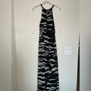 H&M Black and White Zebra Print Maxi Dress - Size S